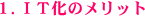 IT化のメリット